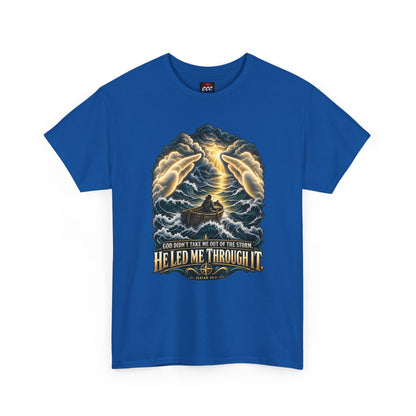 "He Led Me Through It" Inspirational Tee