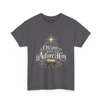 O Come Let Us Adore Him Christmas Tee