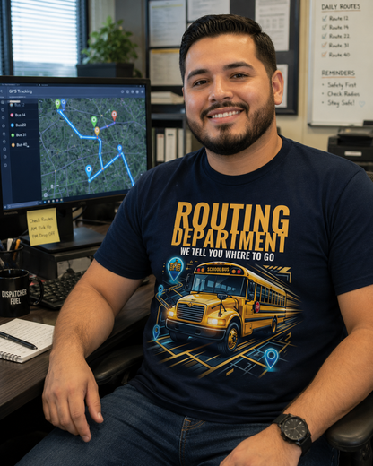 Routing Department School Bus T-Shirt