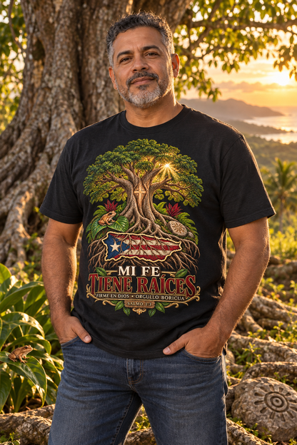 'Mi Fée Tiene Raíces' Tree of Life Vintage Flag Tee