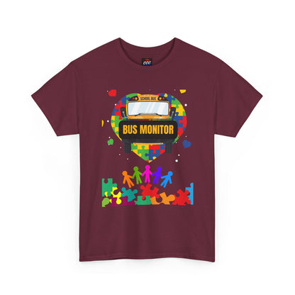 Bus Monitor Autism Awareness T‑Shirt