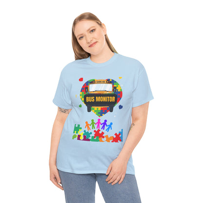 Bus Monitor Autism Awareness T‑Shirt