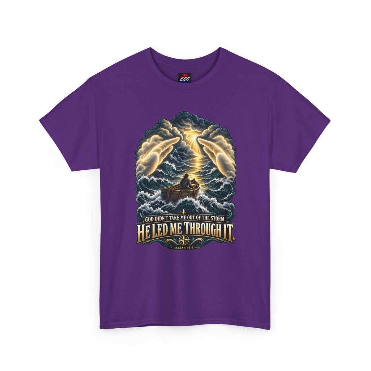 "He Led Me Through It" Inspirational Tee