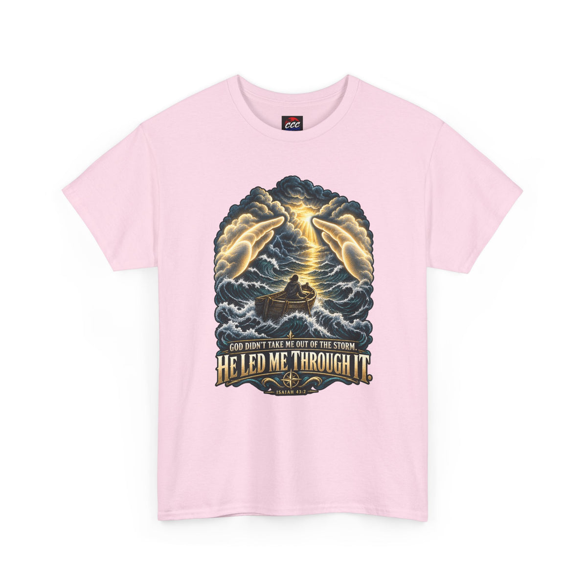 "He Led Me Through It" Inspirational Tee