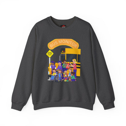 Proud School Bus Monitor Design Crewneck Sweatshirt