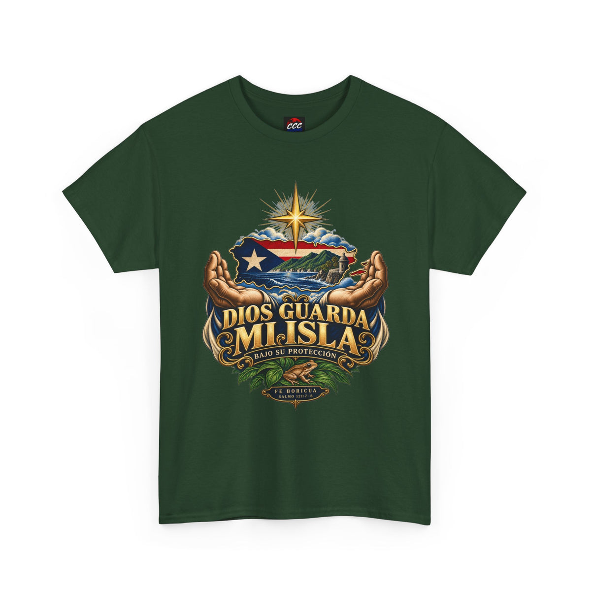 "Dios Guarda Mi Isla" Puerto Rico Pride Graphic Tee