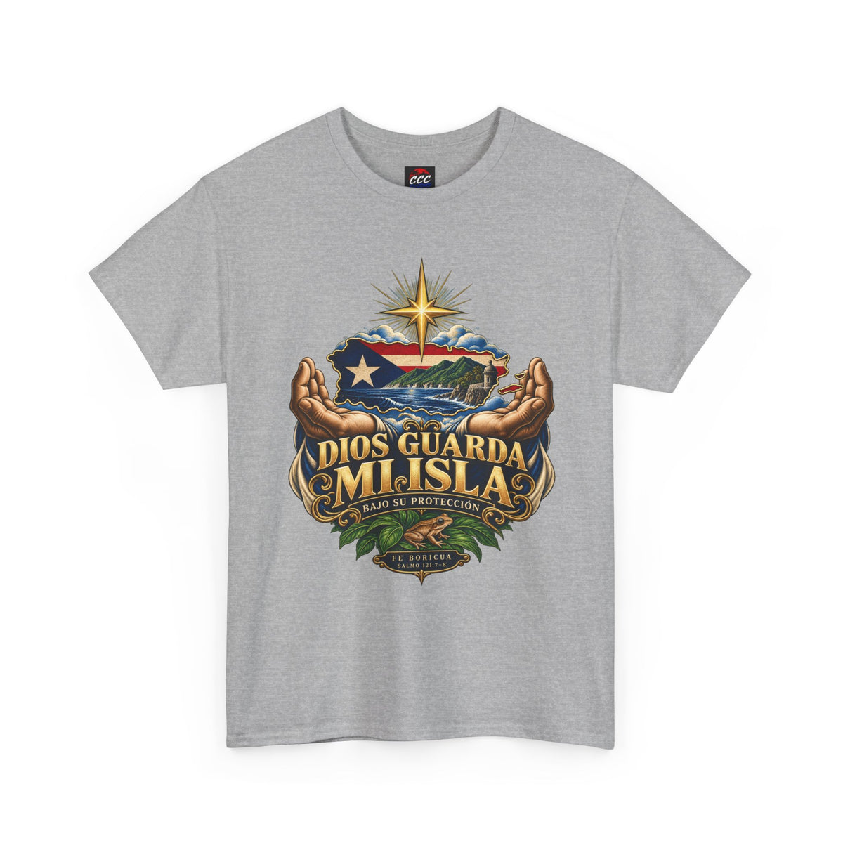 "Dios Guarda Mi Isla" Puerto Rico Pride Graphic Tee