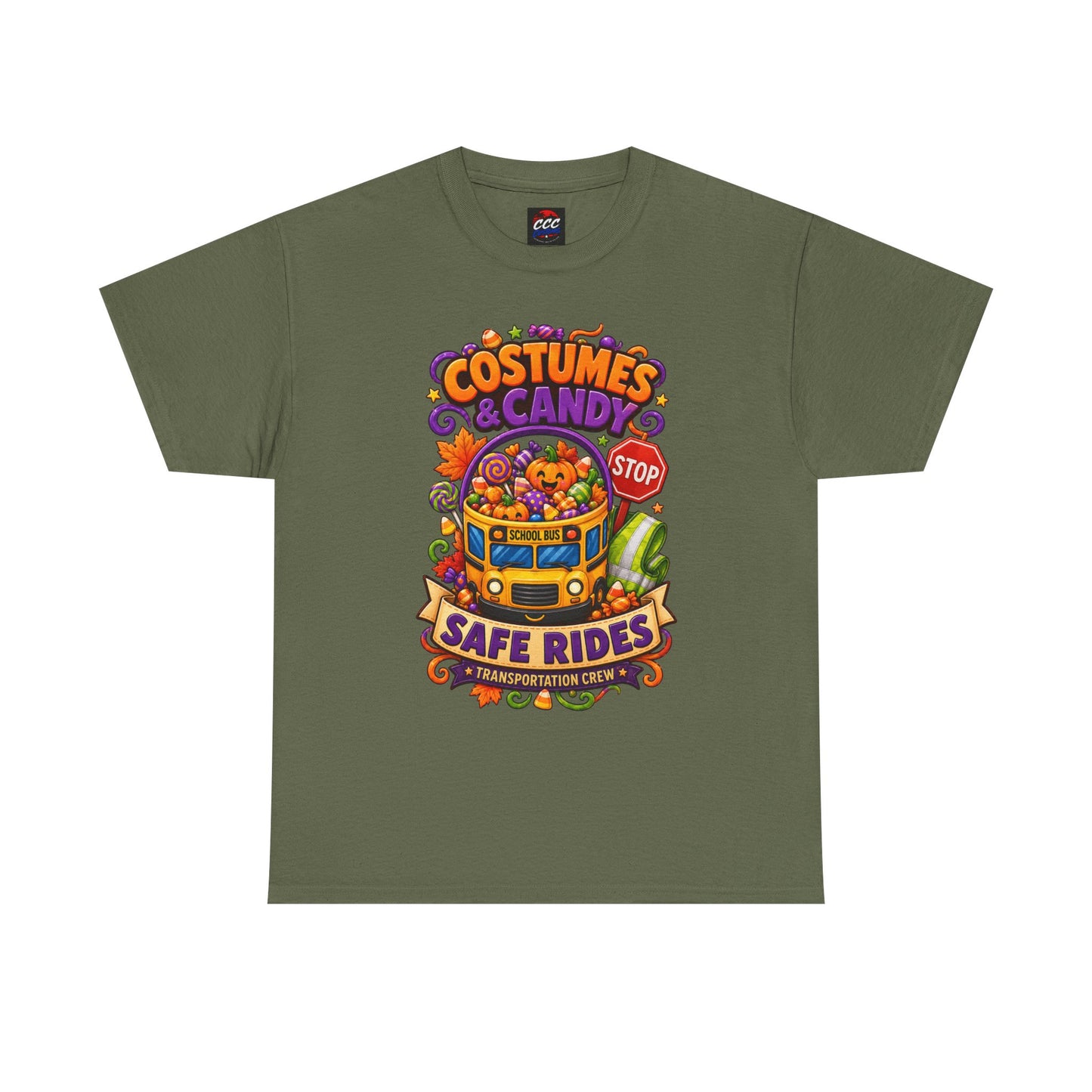 Halloween Candy Bucket School Bus Tee
