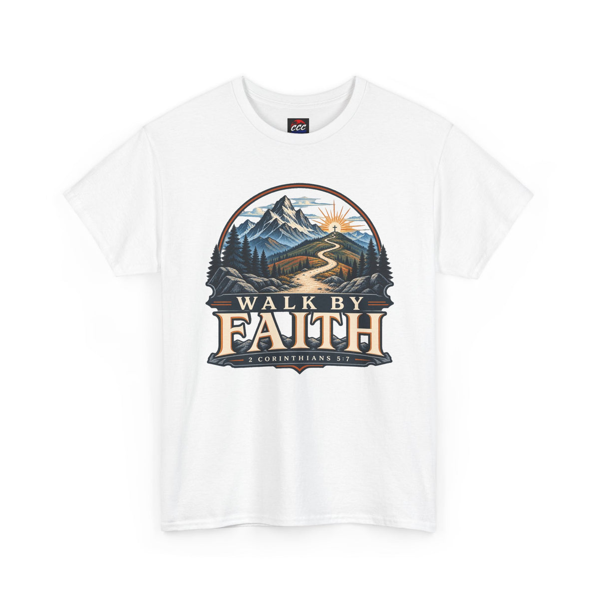 Walk by Faith Tee – Christian Inspirational Mountain T‑Shirt