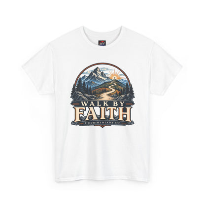 Walk by Faith Tee – Christian Inspirational Mountain T‑Shirt