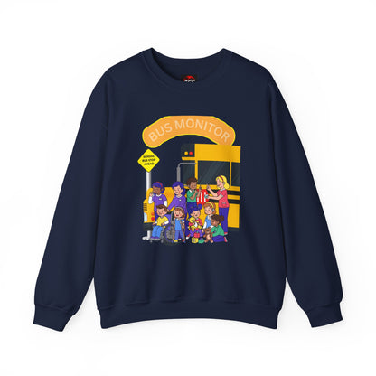 Proud School Bus Monitor Design Crewneck Sweatshirt