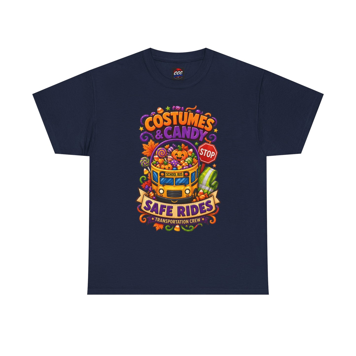 Halloween Candy Bucket School Bus Tee