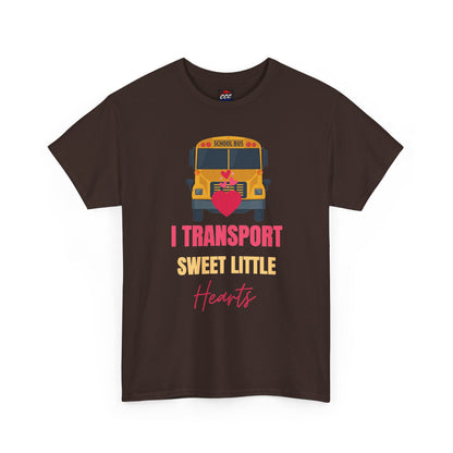 "I Transport Sweet Little Hearts" School Bus Driver Shirt