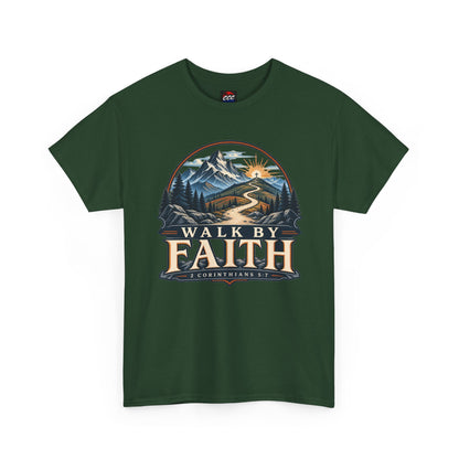 Walk by Faith Tee – Christian Inspirational Mountain T‑Shirt