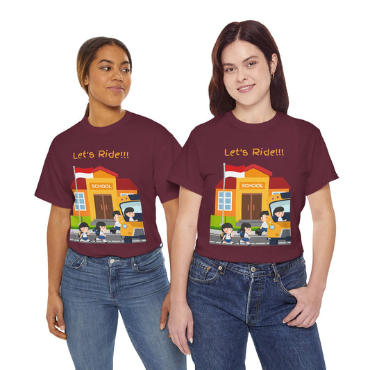 Let’s Ride! School Bus Kids T-Shirt