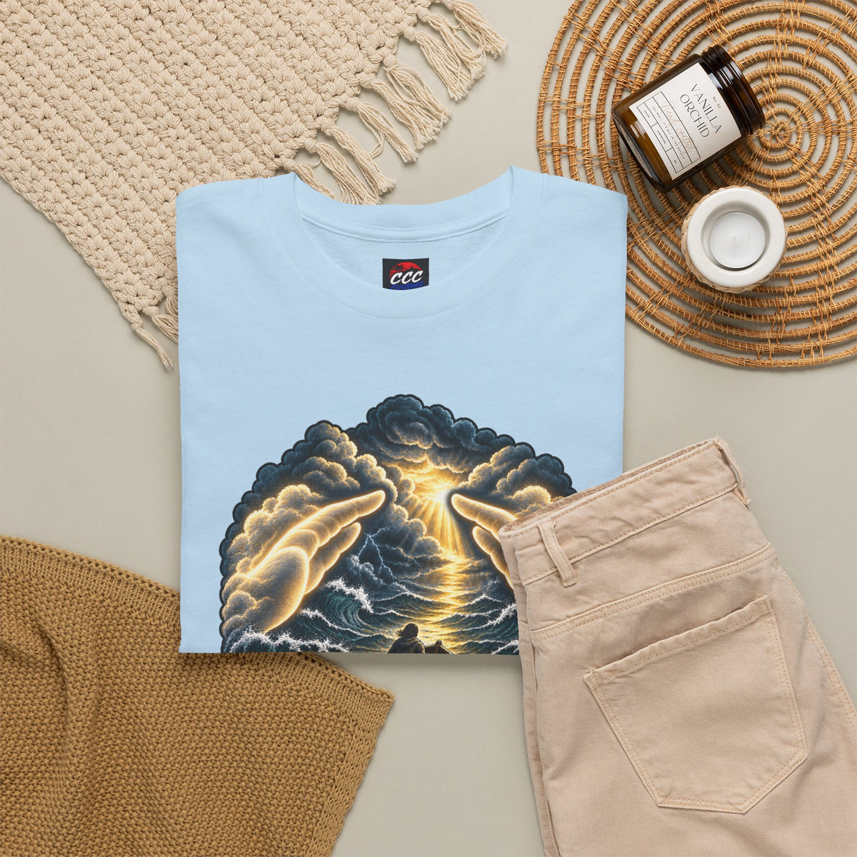 "He Led Me Through It" Inspirational Tee