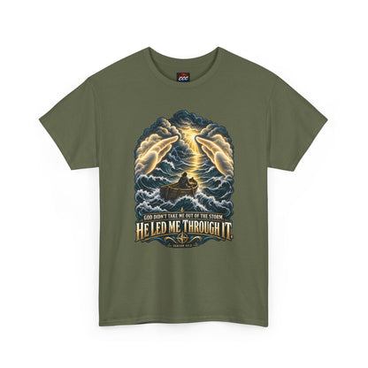 "He Led Me Through It" Inspirational Tee