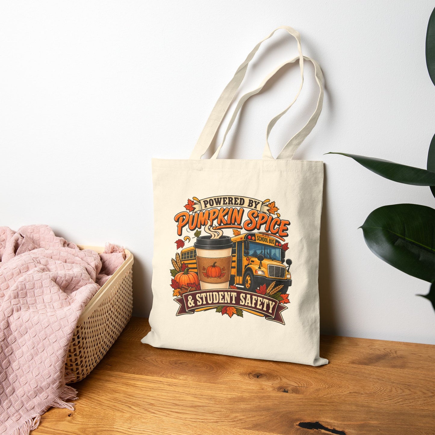 Powered by Pumpkin Spice & Student Safety Tote Bag