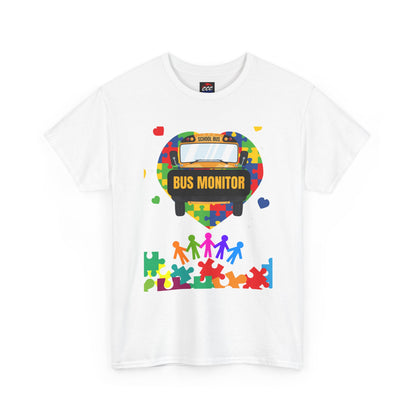 Bus Monitor Autism Awareness T‑Shirt
