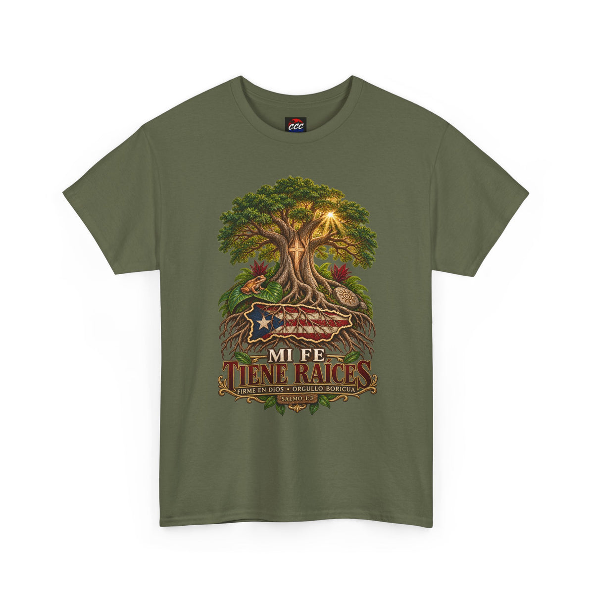 'Mi Fée Tiene Raíces' Tree of Life Vintage Flag Tee