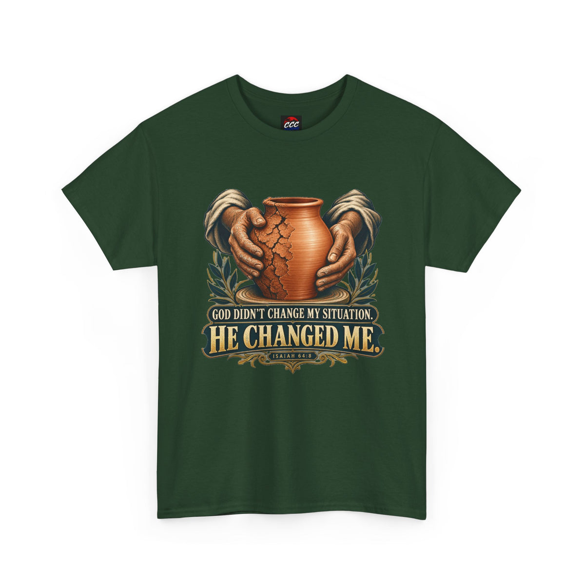 Faith T-Shirt — "God Didn't Change My Situation, He Changed Me" Inspirational Tee