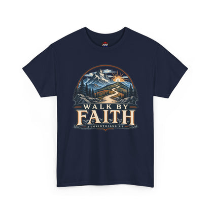 Walk by Faith Tee – Christian Inspirational Mountain T‑Shirt