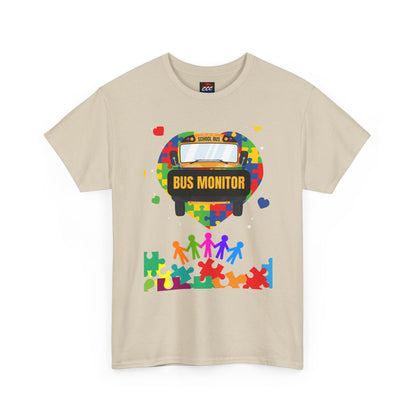 Bus Monitor Autism Awareness T‑Shirt