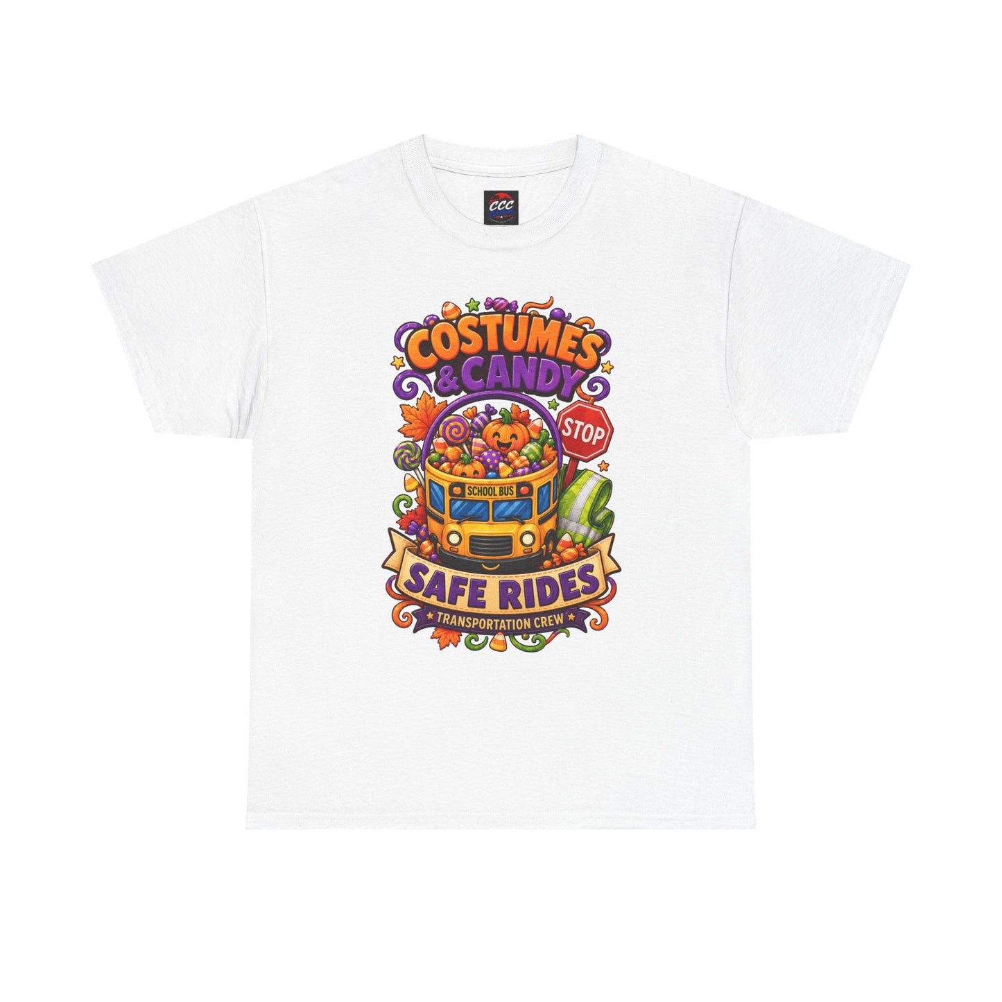 Halloween Candy Bucket School Bus Tee