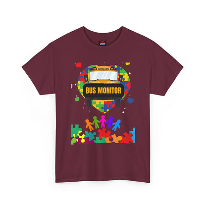 Bus Monitor Autism Awareness T‑Shirt