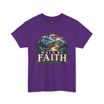 Walk by Faith Tee – Christian Inspirational Mountain T‑Shirt