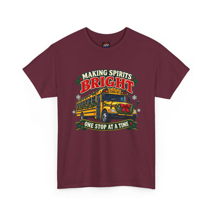Making Spirits Bright Christmas Bus Tee