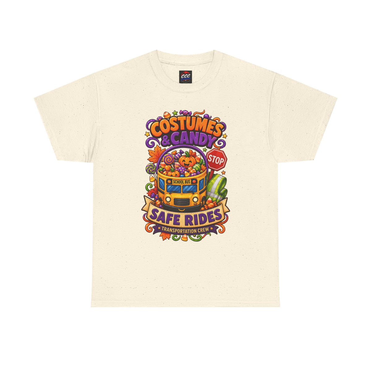 Halloween Candy Bucket School Bus Tee