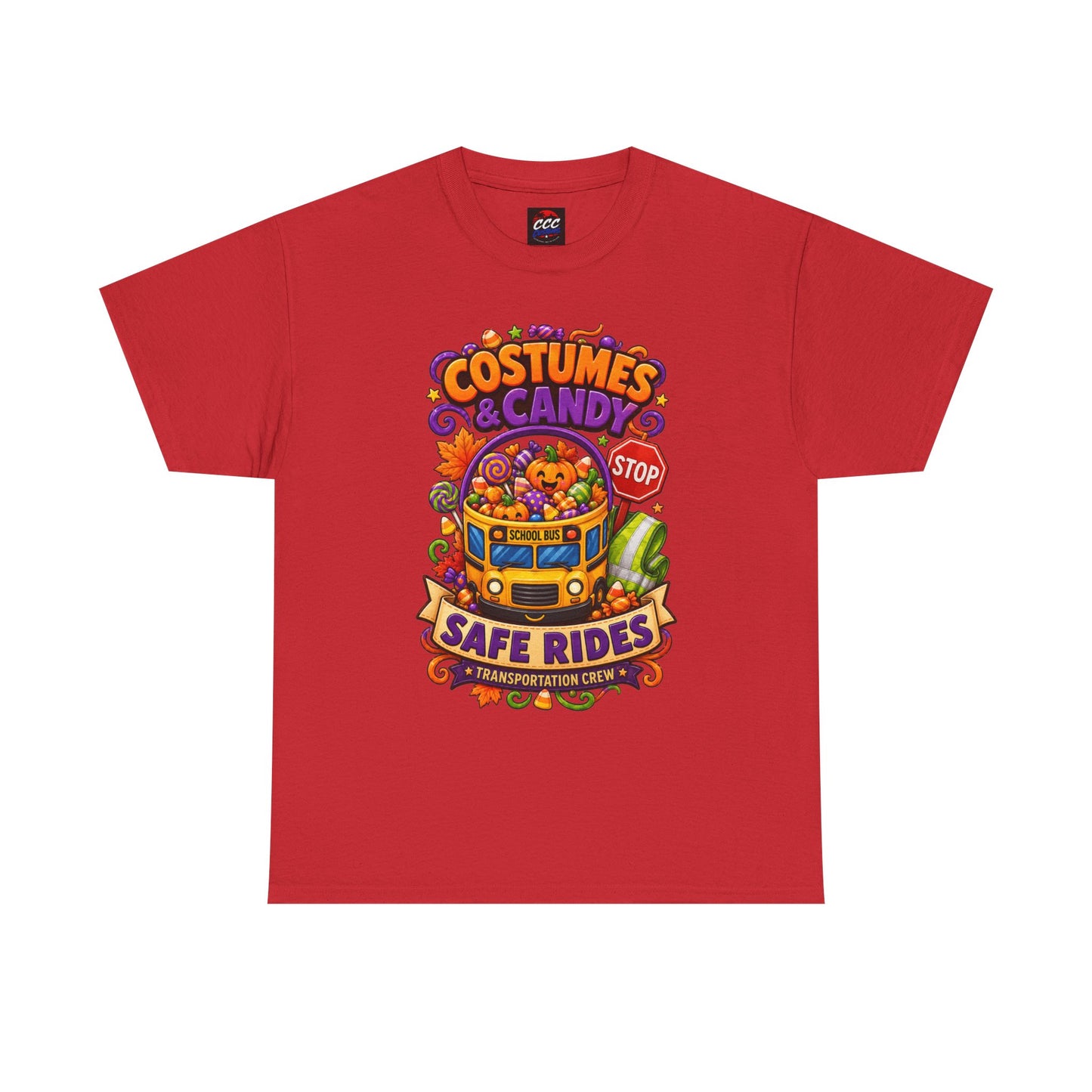 Halloween Candy Bucket School Bus Tee