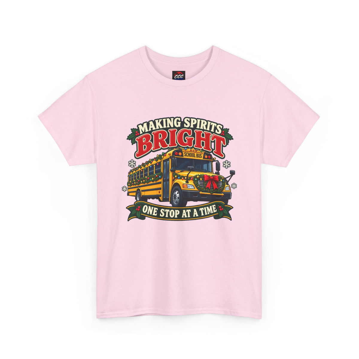 Making Spirits Bright Christmas Bus Tee