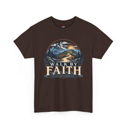 Walk by Faith Tee – Christian Inspirational Mountain T‑Shirt