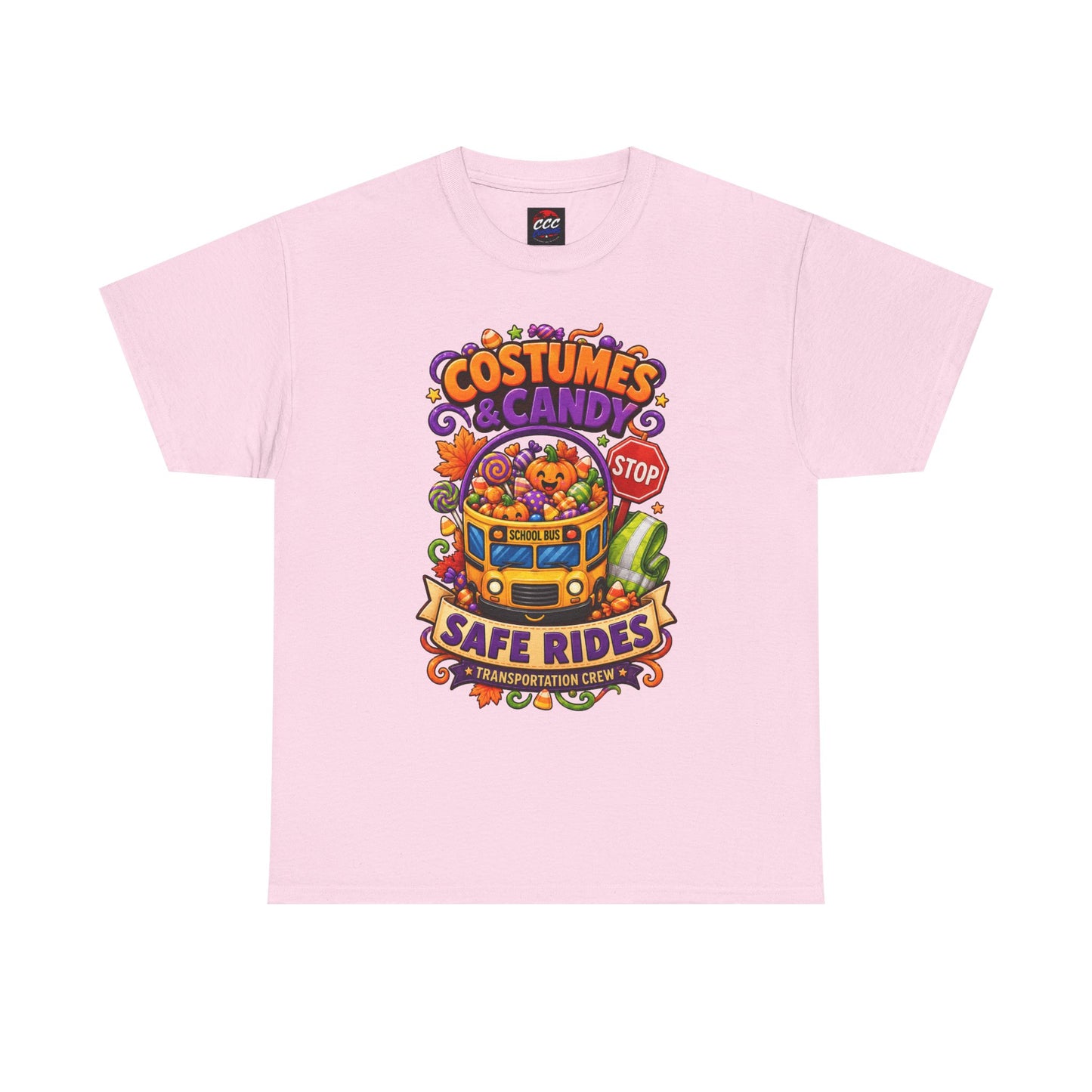 Halloween Candy Bucket School Bus Tee