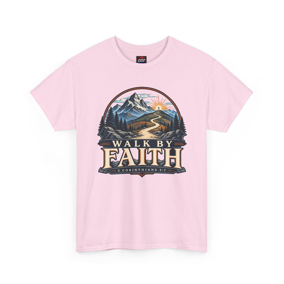 Walk by Faith Tee – Christian Inspirational Mountain T‑Shirt