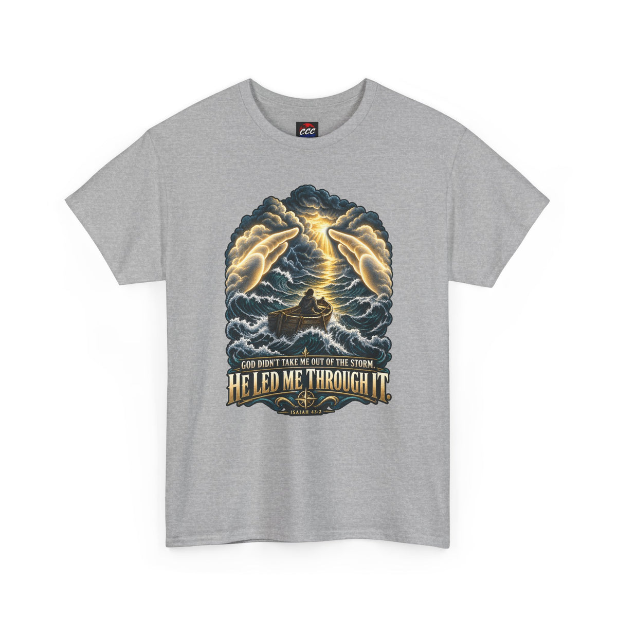 "He Led Me Through It" Inspirational Tee