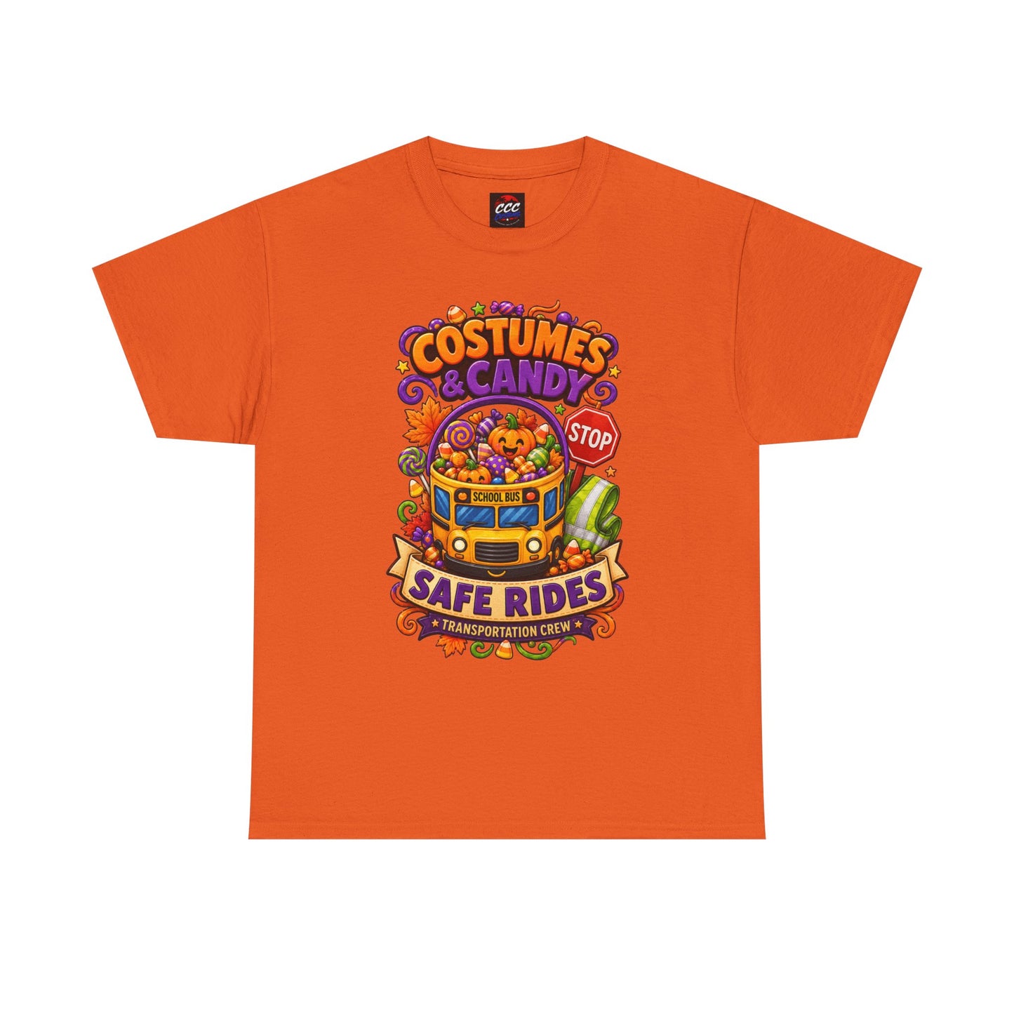 Halloween Candy Bucket School Bus Tee