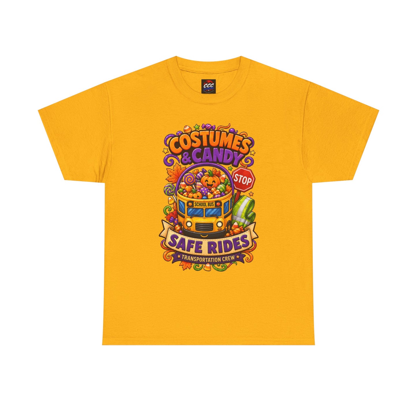 Halloween Candy Bucket School Bus Tee