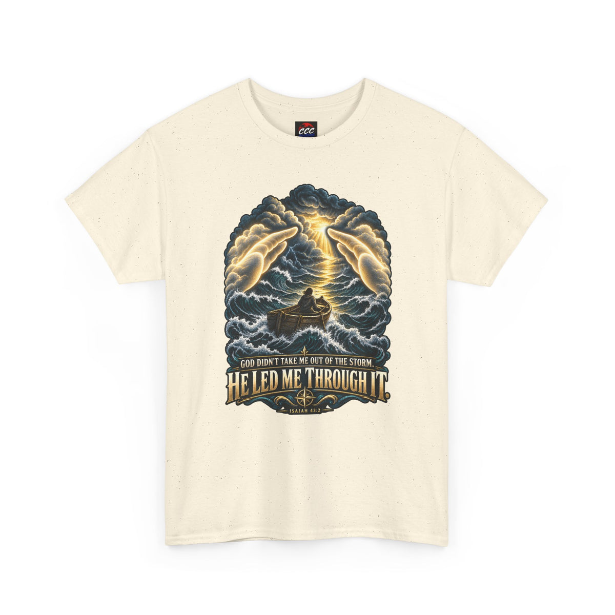 "He Led Me Through It" Inspirational Tee