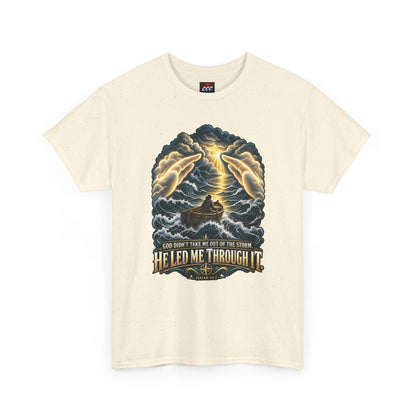 "He Led Me Through It" Inspirational Tee