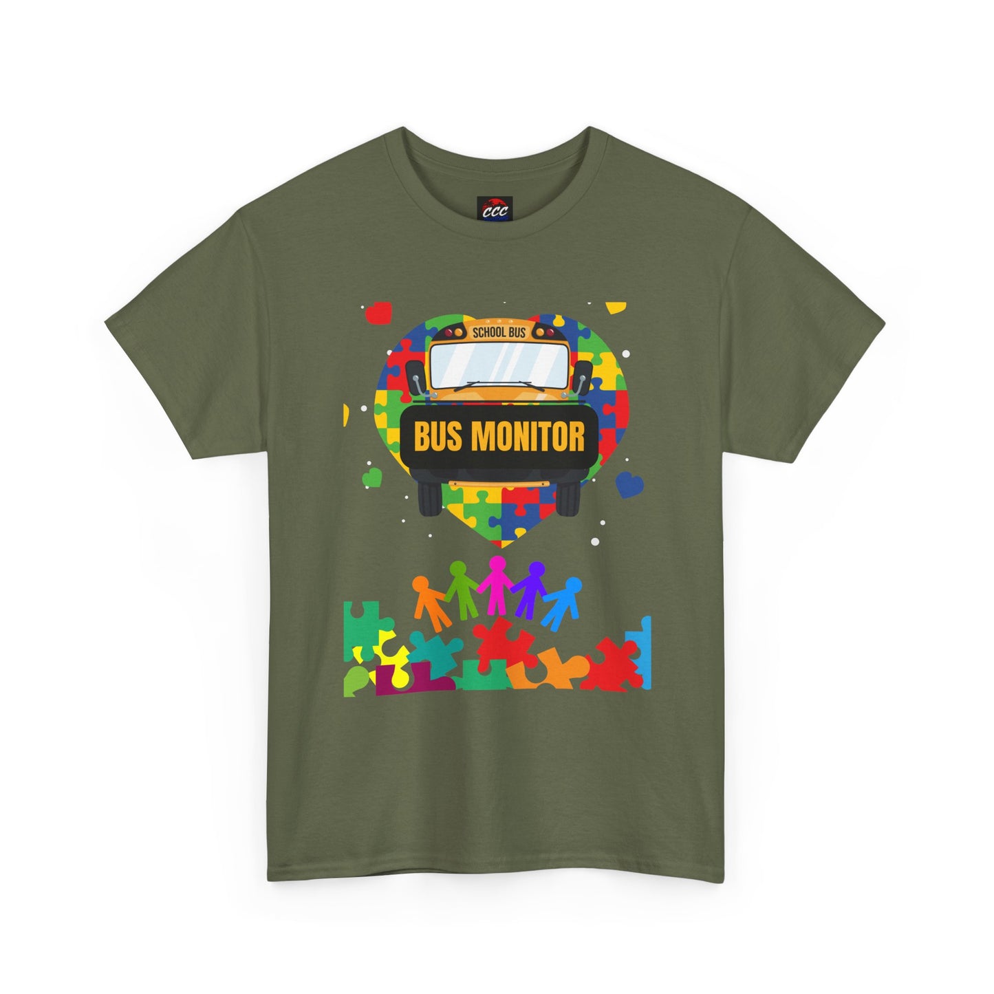 Bus Monitor Autism Awareness T‑Shirt