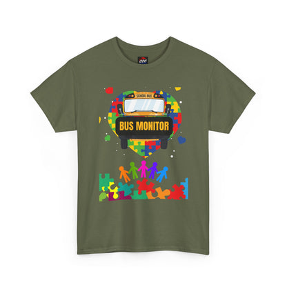 Bus Monitor Autism Awareness T‑Shirt