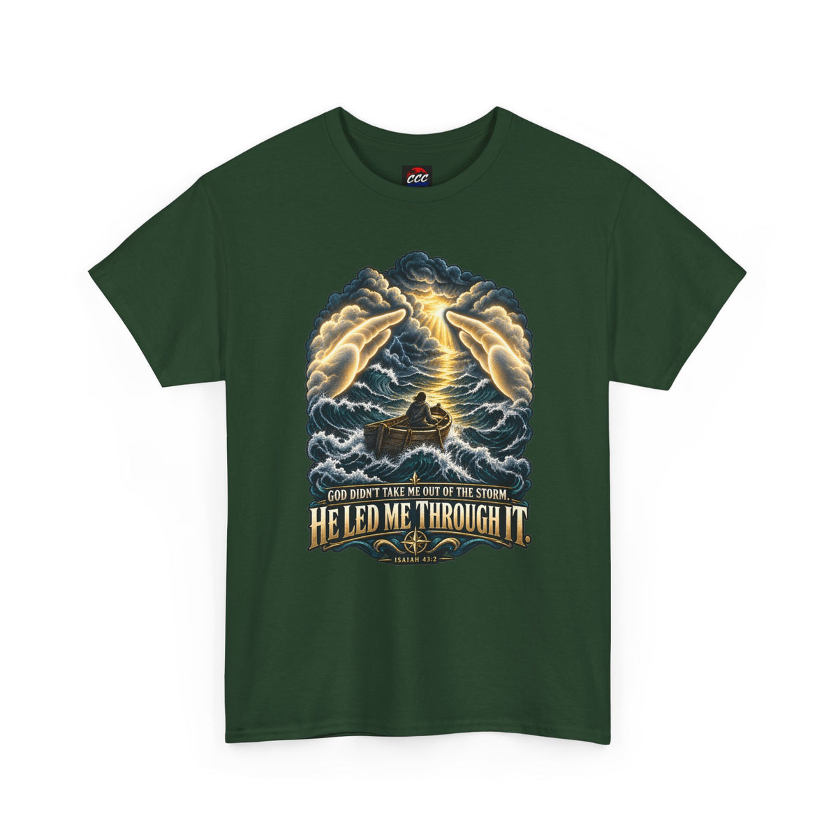 "He Led Me Through It" Inspirational Tee