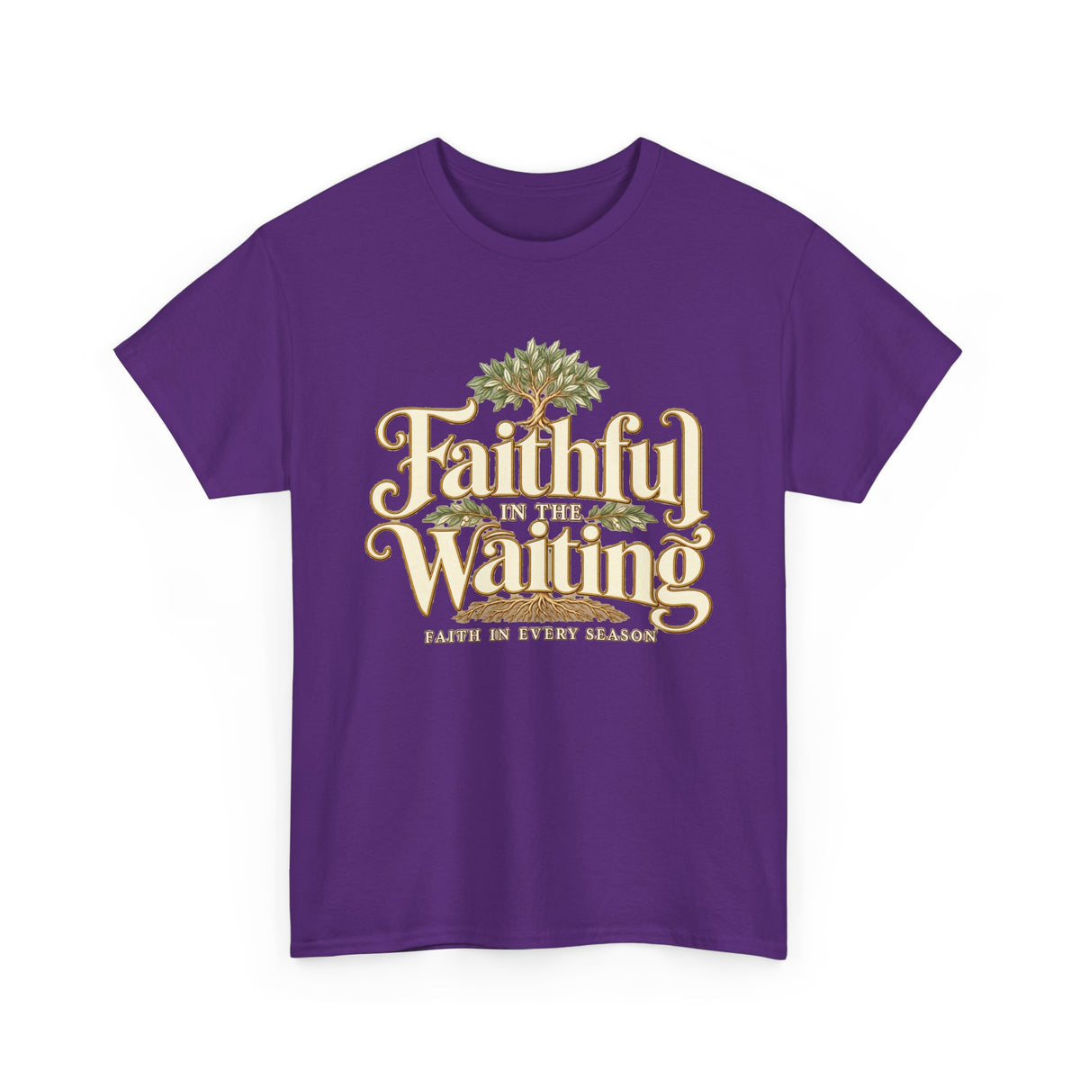 "Faithful While Waiting" Inspirational Christian Tee