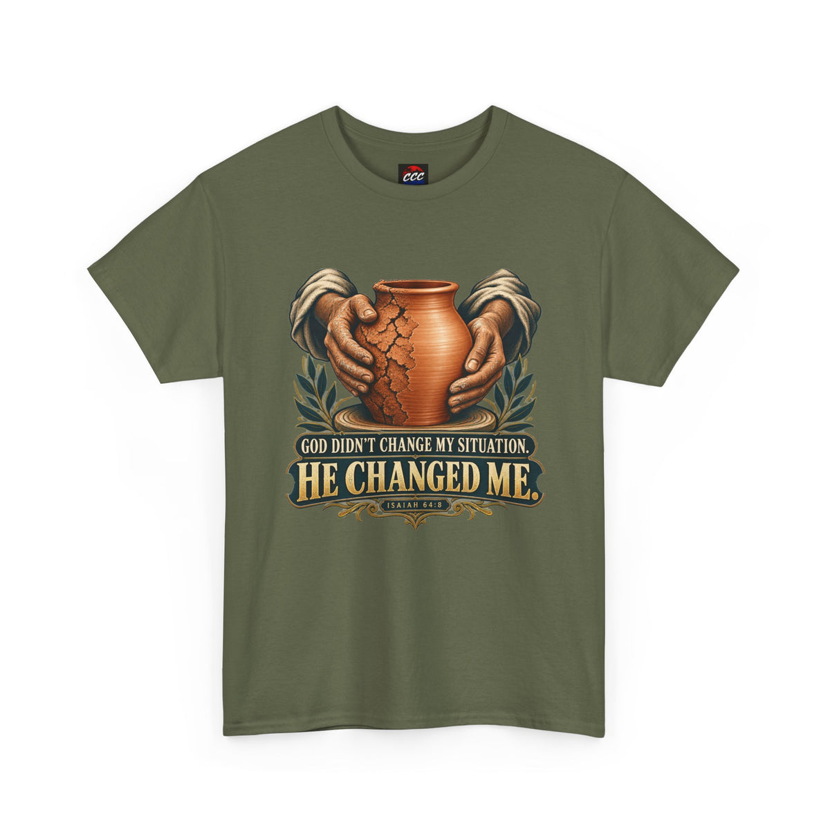 Faith T-Shirt — "God Didn't Change My Situation, He Changed Me" Inspirational Tee