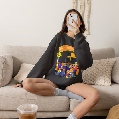 Proud School Bus Monitor Design Crewneck Sweatshirt