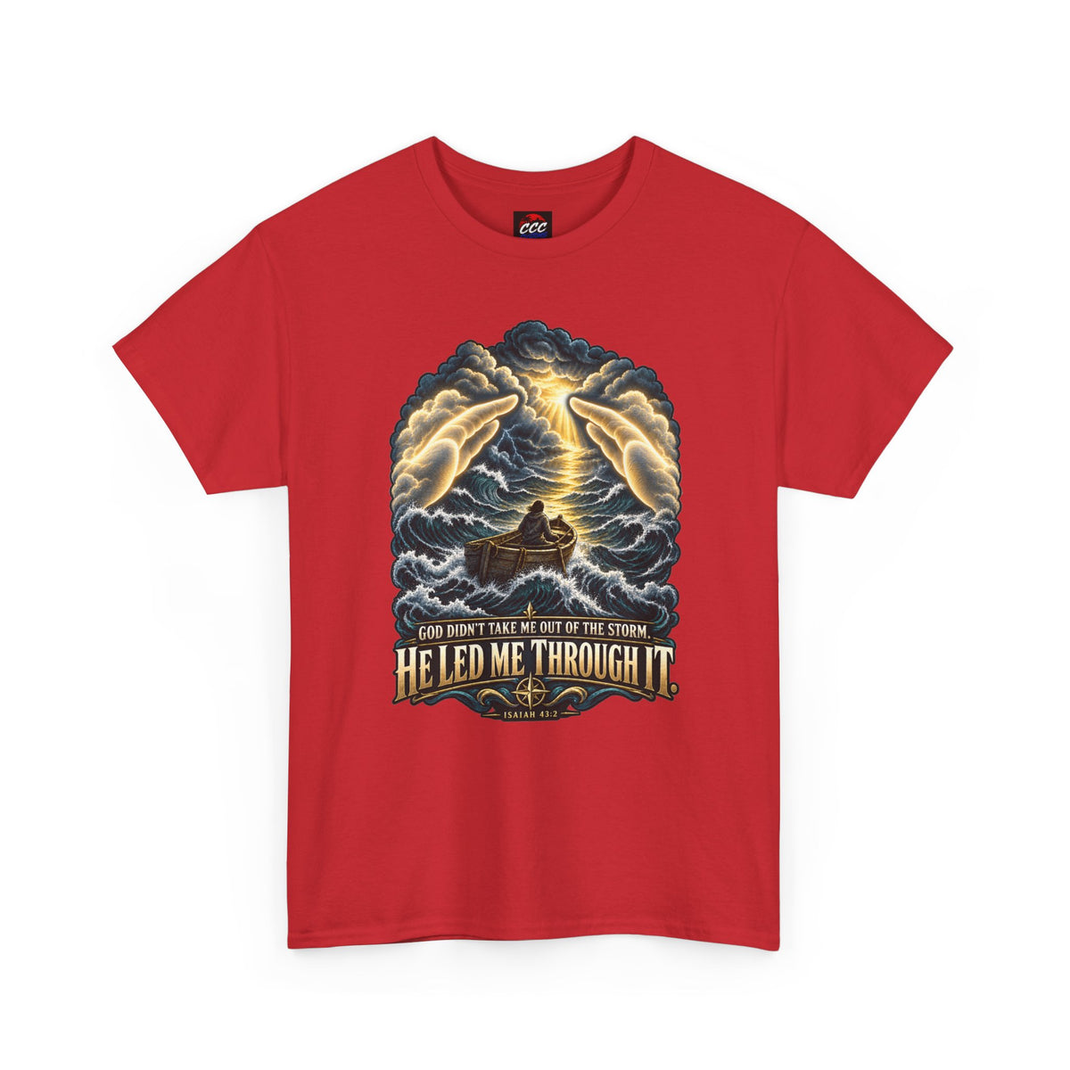 "He Led Me Through It" Inspirational Tee