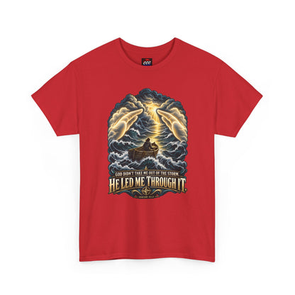 "He Led Me Through It" Inspirational Tee